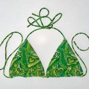 BLACKBOUGH MARTINI TRIANGLE TOP. GREEN/ZOOTED. Size MEDIUM.